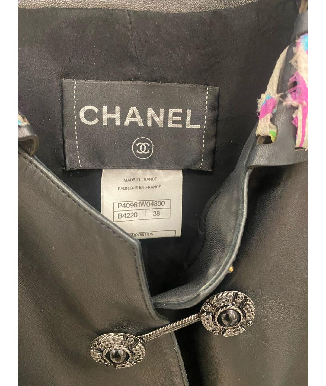 CHANEL Черная кожаная куртка, фото 3