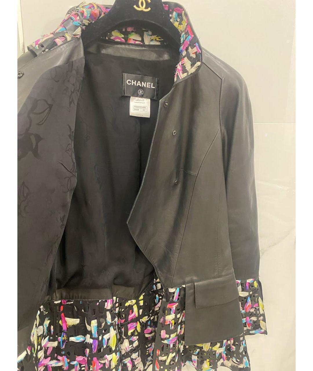 CHANEL Черная кожаная куртка, фото 6