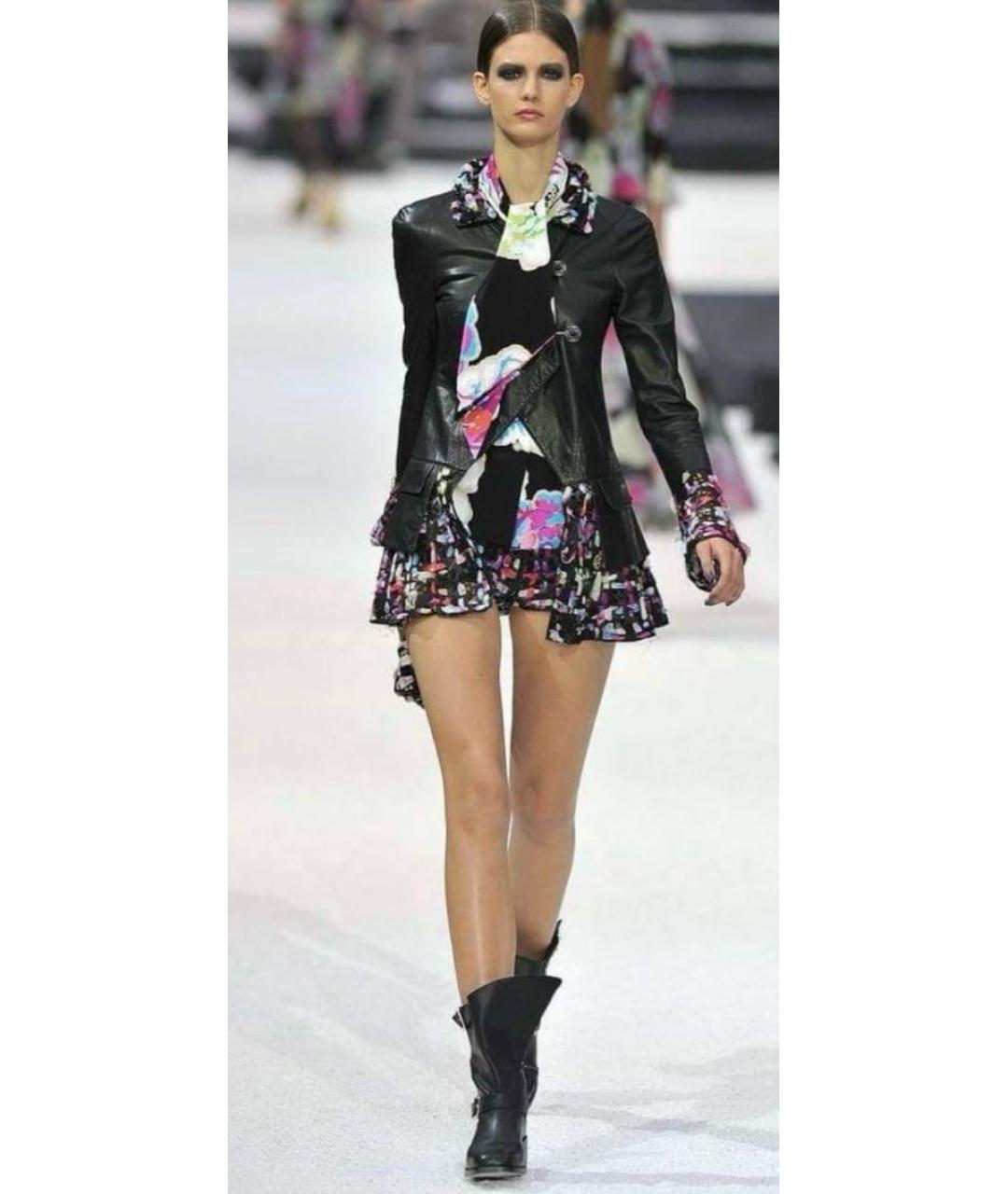 CHANEL Черная кожаная куртка, фото 5