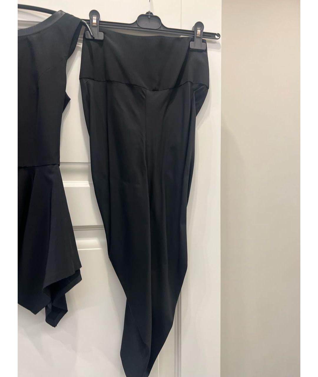 SPORTMAX Черный вискозный костюм с юбками, фото 3