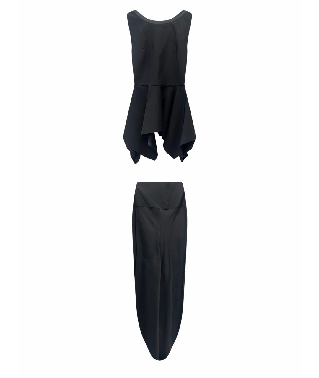 SPORTMAX Черный вискозный костюм с юбками, фото 1