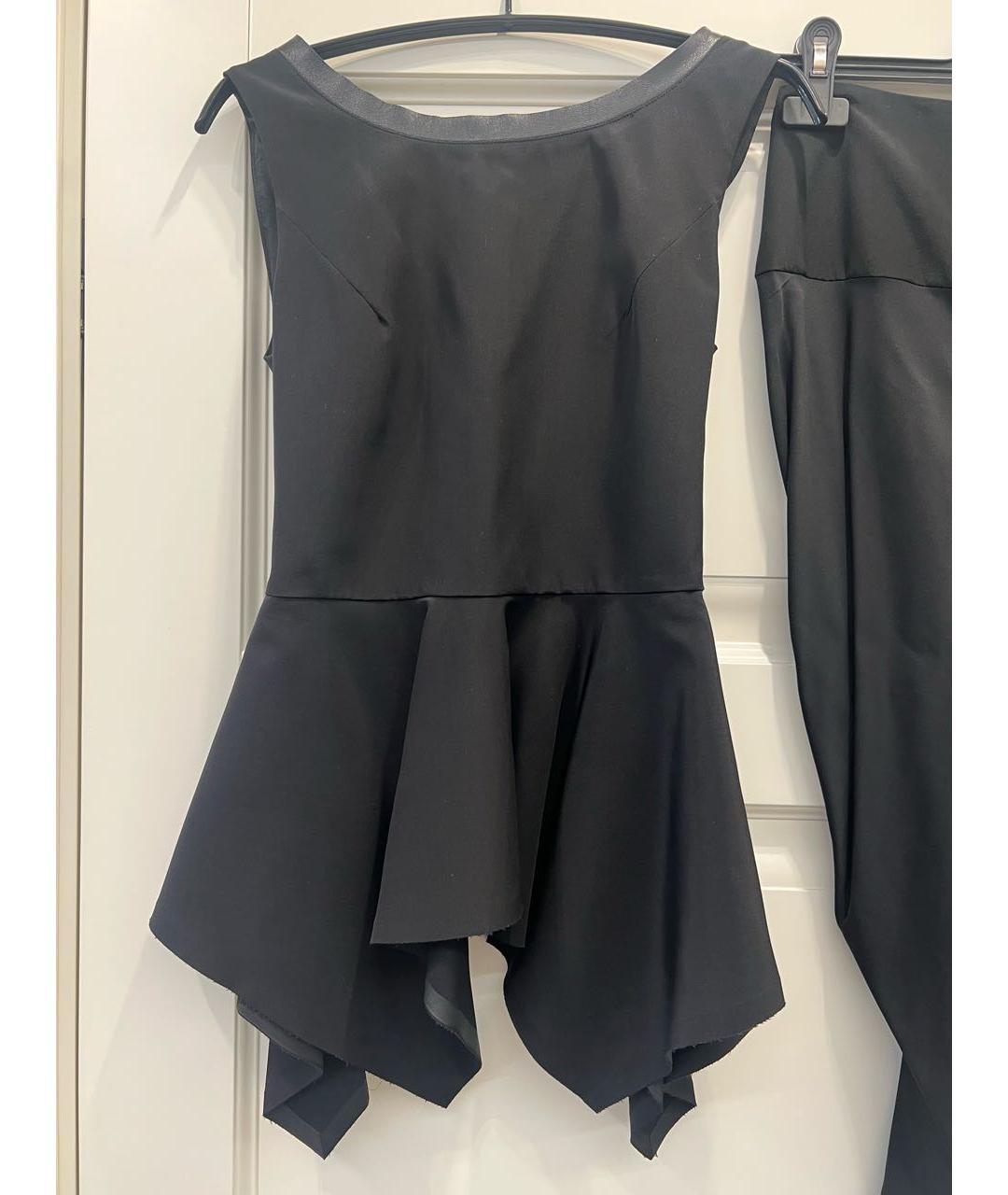 SPORTMAX Черный вискозный костюм с юбками, фото 2