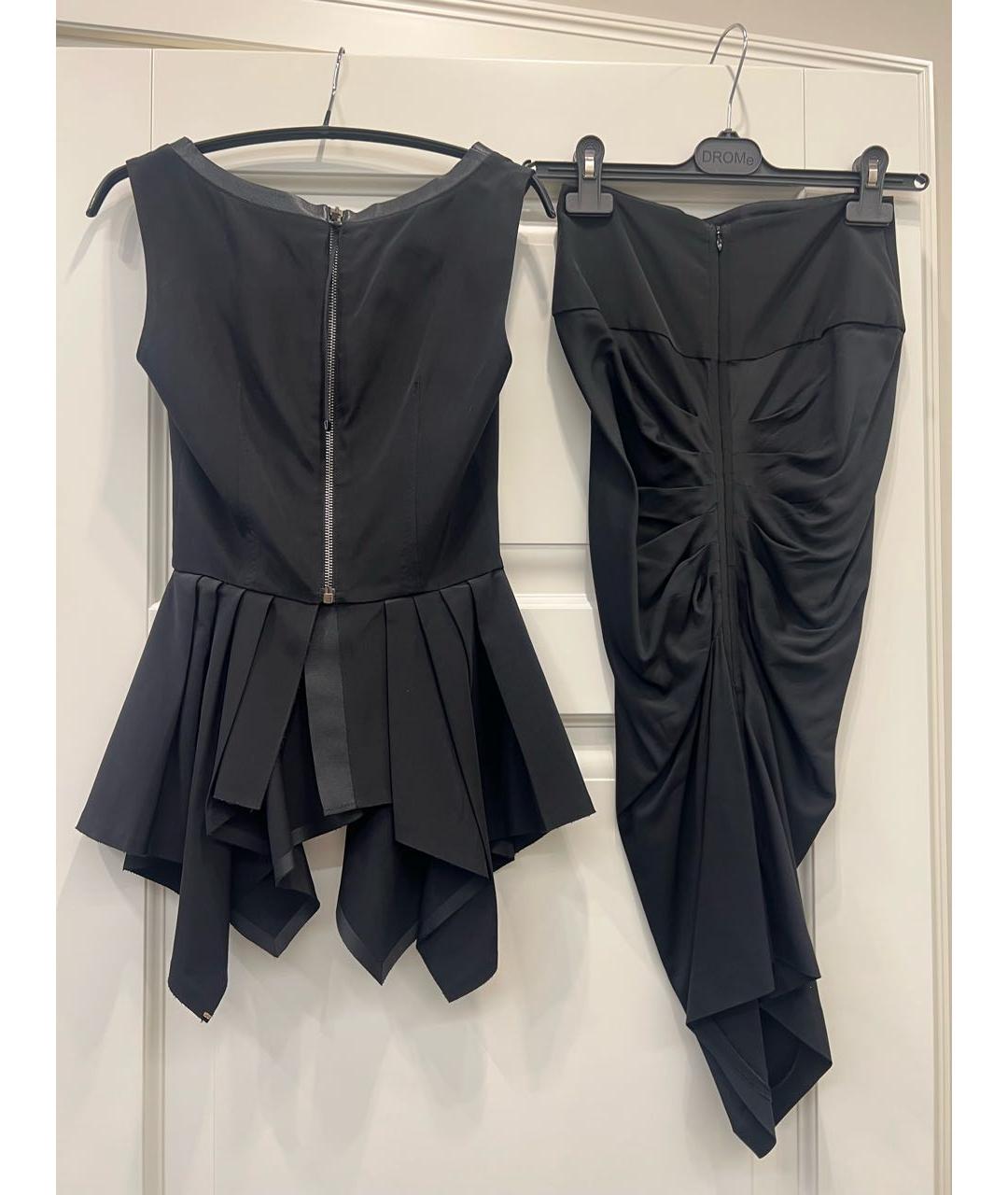 SPORTMAX Черный вискозный костюм с юбками, фото 4