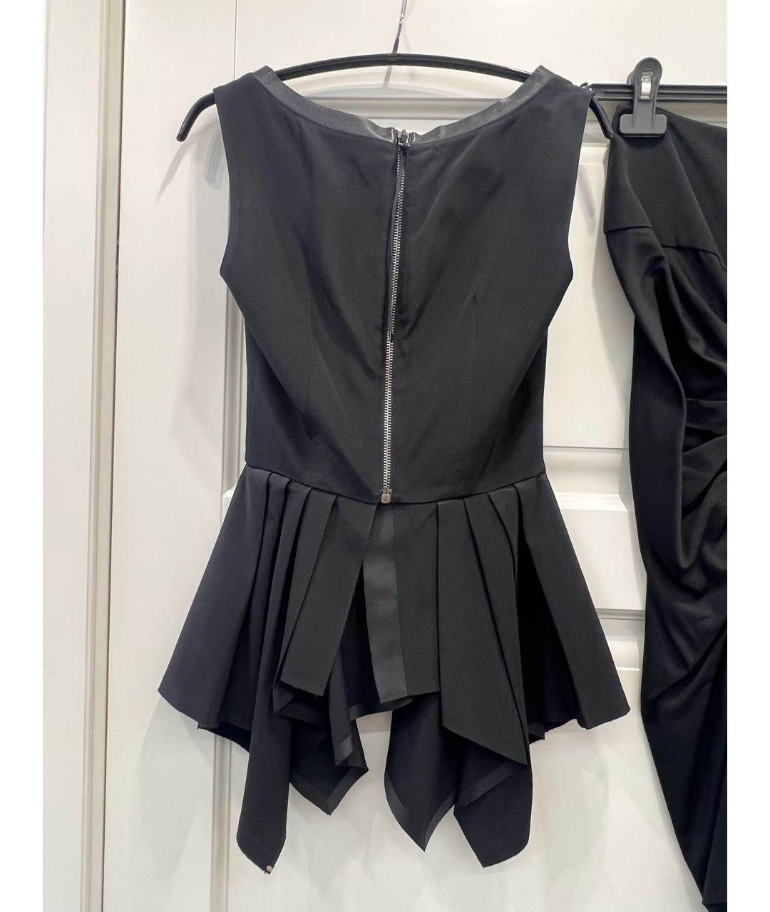 SPORTMAX Черный вискозный костюм с юбками, фото 5