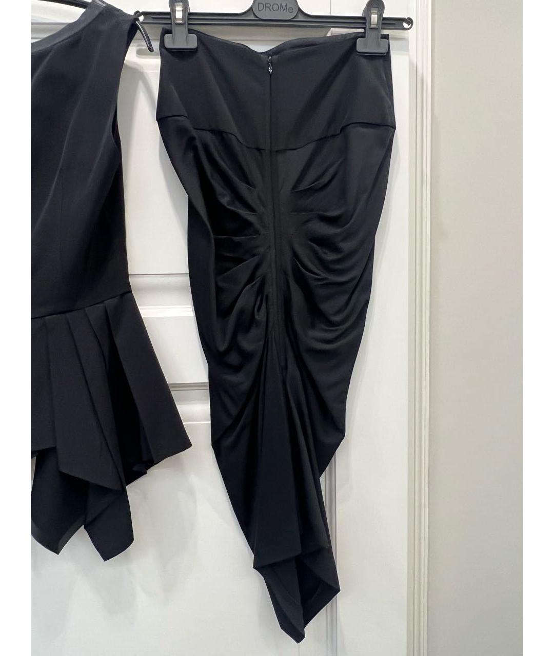 SPORTMAX Черный вискозный костюм с юбками, фото 6