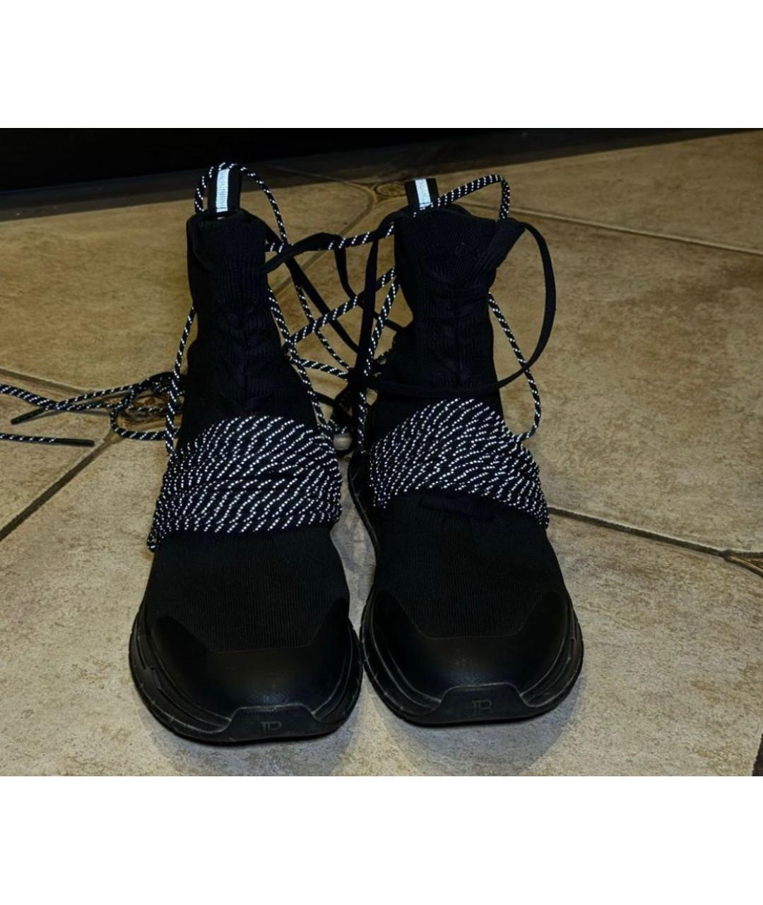 BALMAIN Черные высокие кроссовки / кеды, фото 4