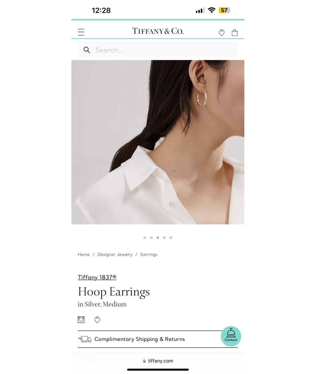 TIFFANY&CO Серебряные серебряные серьги, фото 7