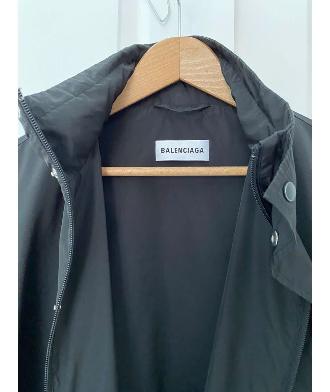 BALENCIAGA Черная полиэстеровая куртка, фото 5