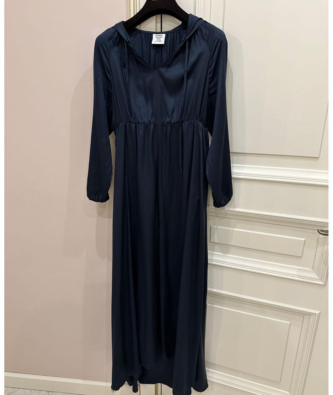 VETEMENTS Черное шелковое платье, фото 7