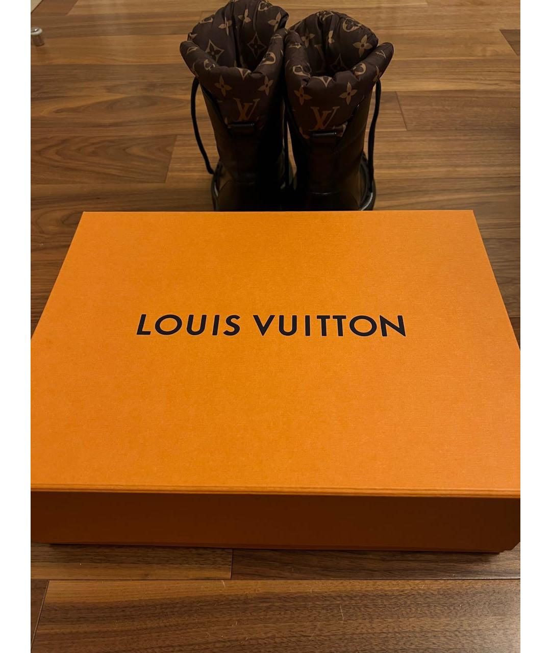 LOUIS VUITTON Черные кожаные ботинки, фото 7