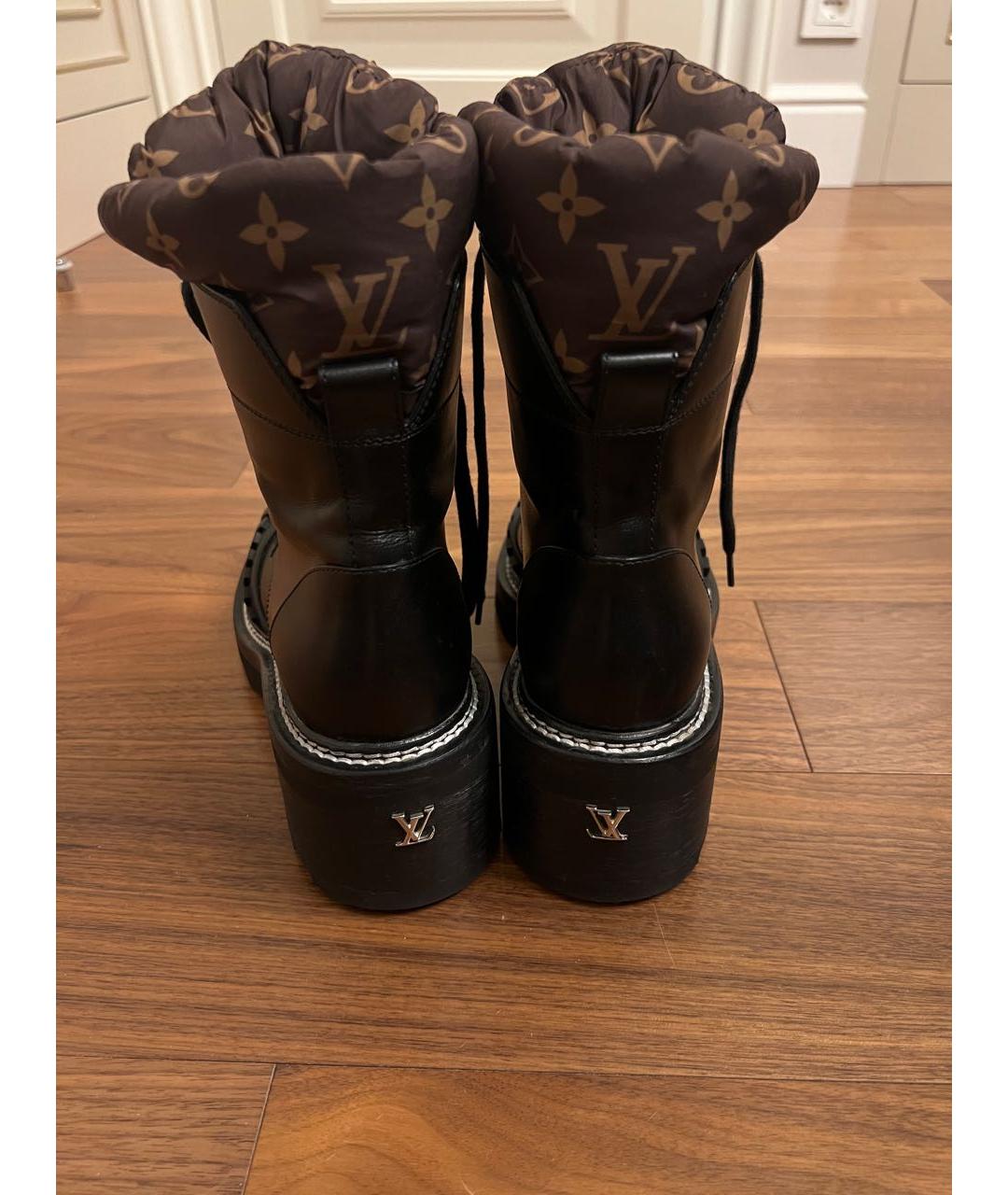 LOUIS VUITTON Черные кожаные ботинки, фото 4