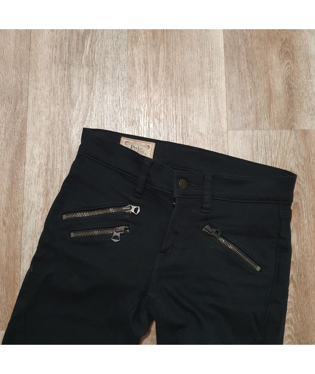 POLO RALPH LAUREN Черные хлопко-полиэстеровые джинсы слим, фото 3