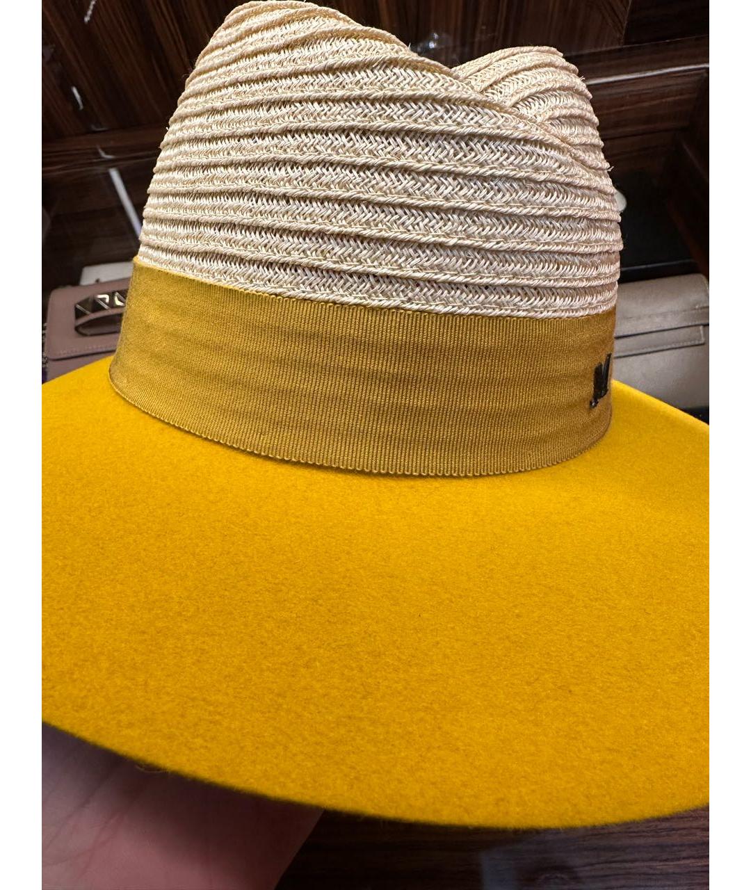 MAISON MICHEL Горчичная шляпа, фото 4