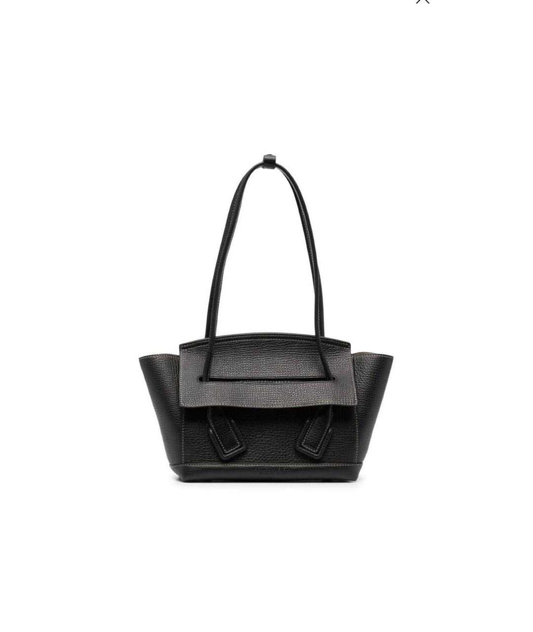 BOTTEGA VENETA Черная кожаная сумка с короткими ручками, фото 7
