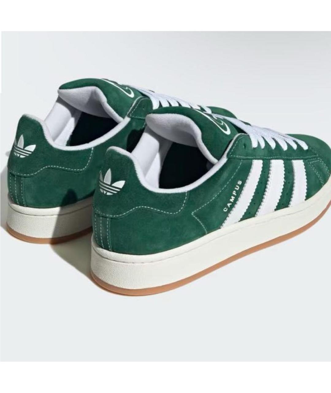 ADIDAS Зеленые кожаные кроссовки, фото 4
