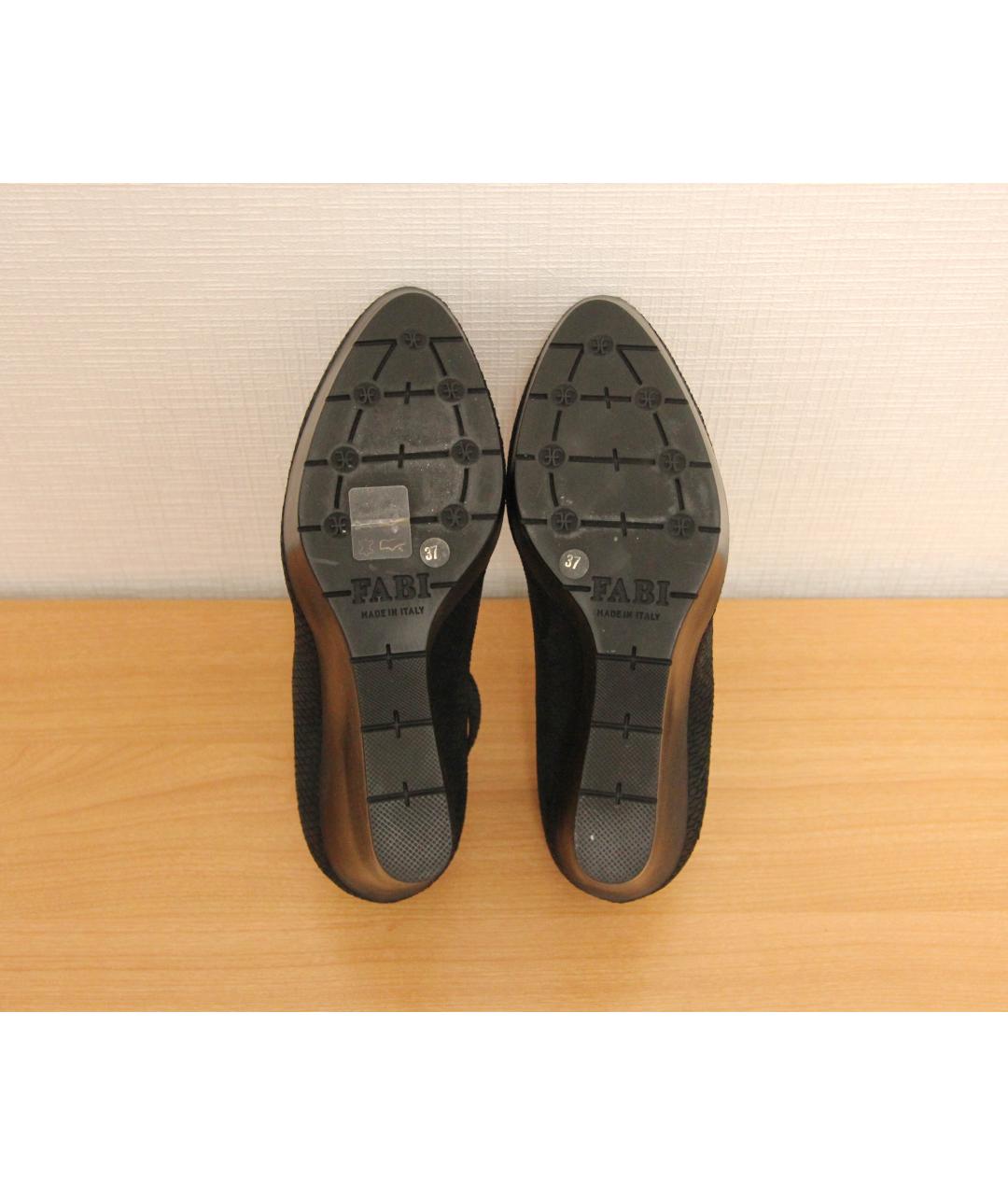 FABI Черные кожаные туфли, фото 5