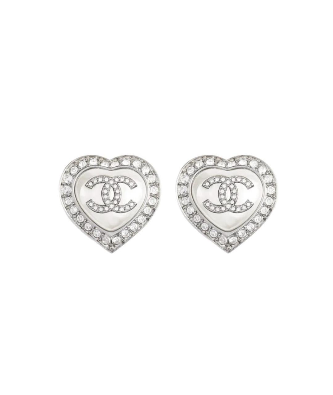 CHANEL Серебряные металлические серьги, фото 1
