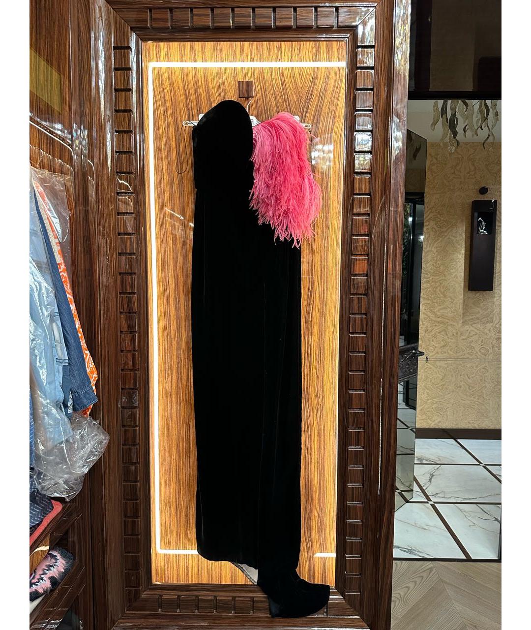 DJABA DIASSAMIDZE Черное бархатное вечернее платье, фото 6
