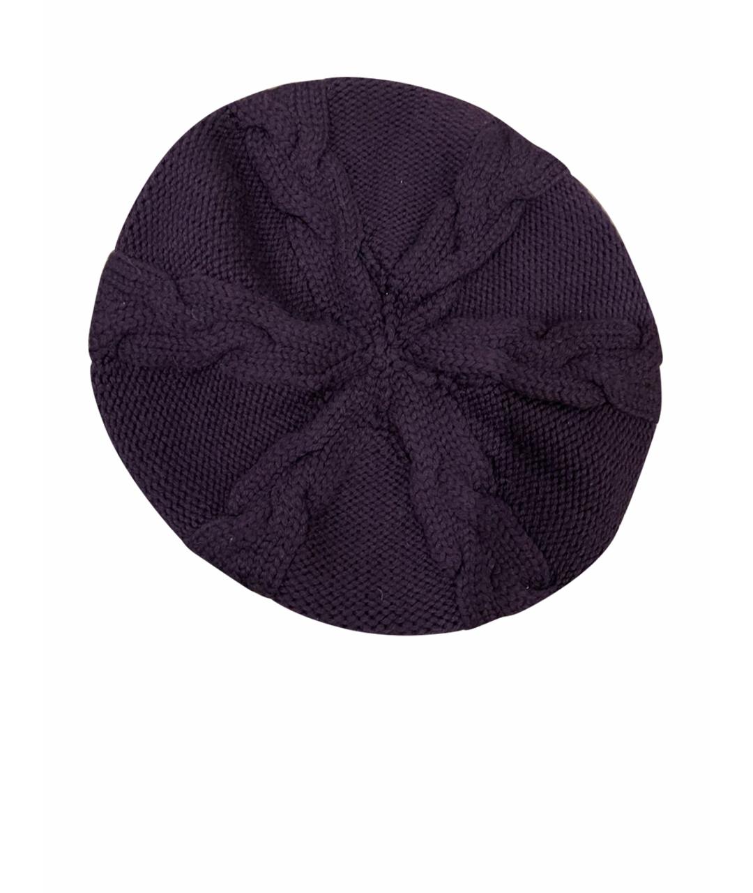 LOUIS VUITTON PRE-OWNED Фиолетовая шерстяная шапка, фото 1