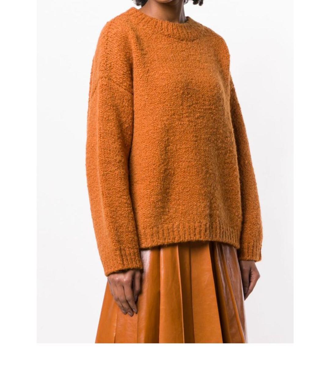 BOTTEGA VENETA Оранжевый шерстяной джемпер / свитер, фото 2