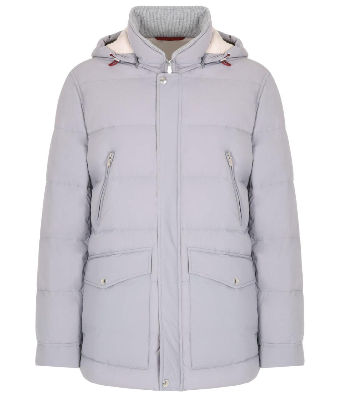 BRUNELLO CUCINELLI Серый пуховик, фото 1