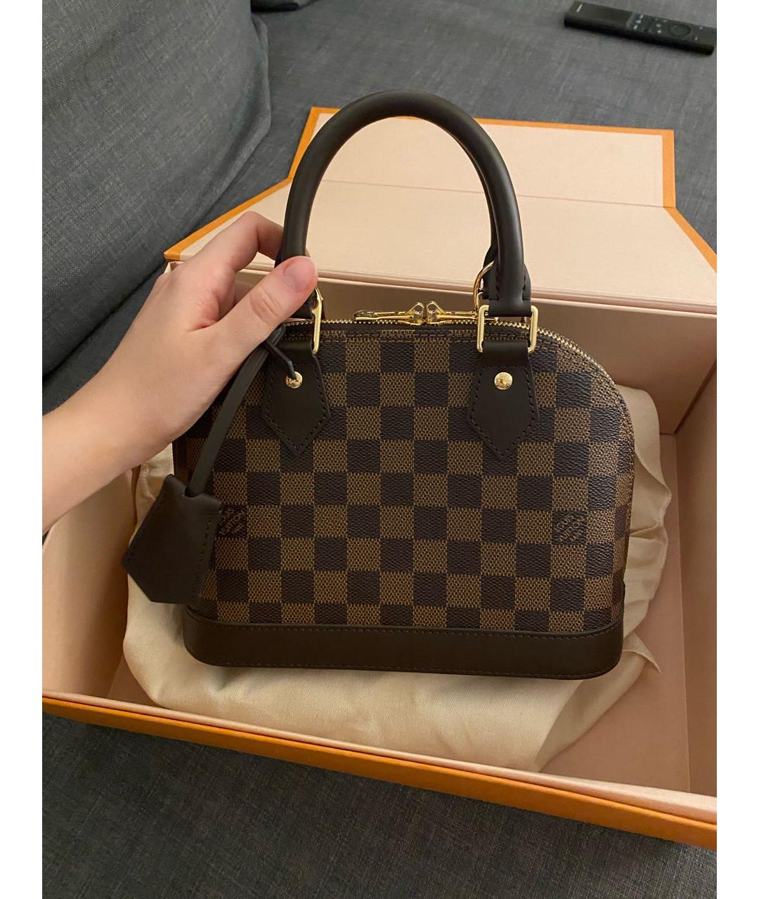 LOUIS VUITTON Коричневая сумка с короткими ручками, фото 8