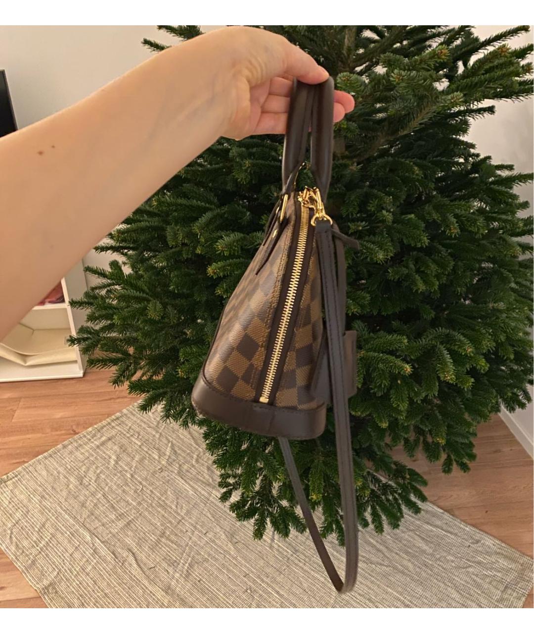 LOUIS VUITTON Коричневая сумка с короткими ручками, фото 2