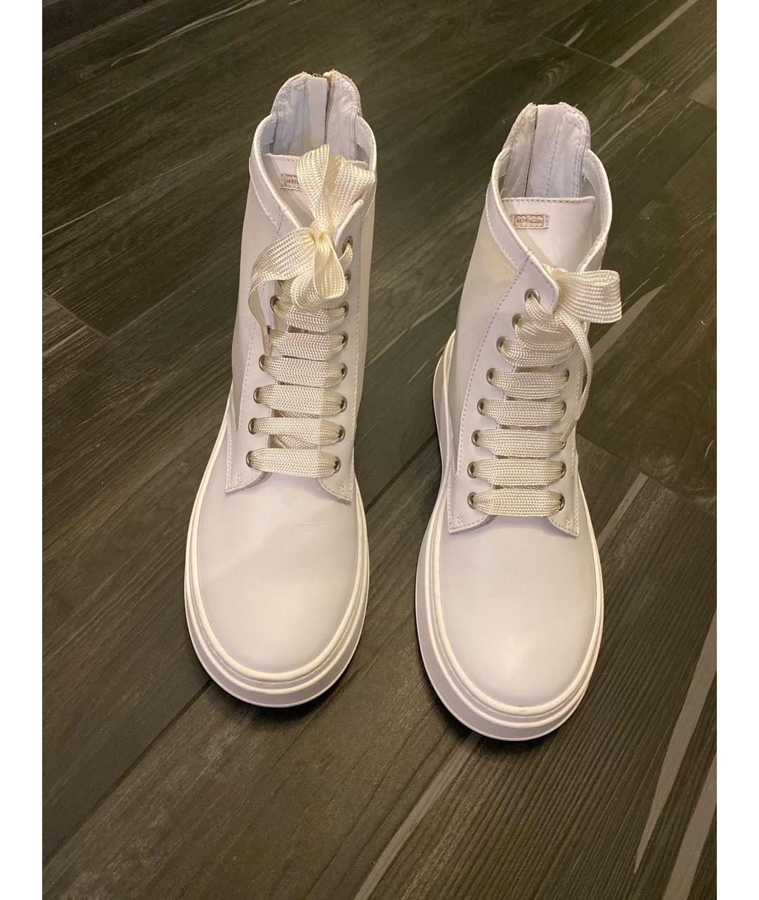 MONNALISA Белые кожаные ботинки, фото 2