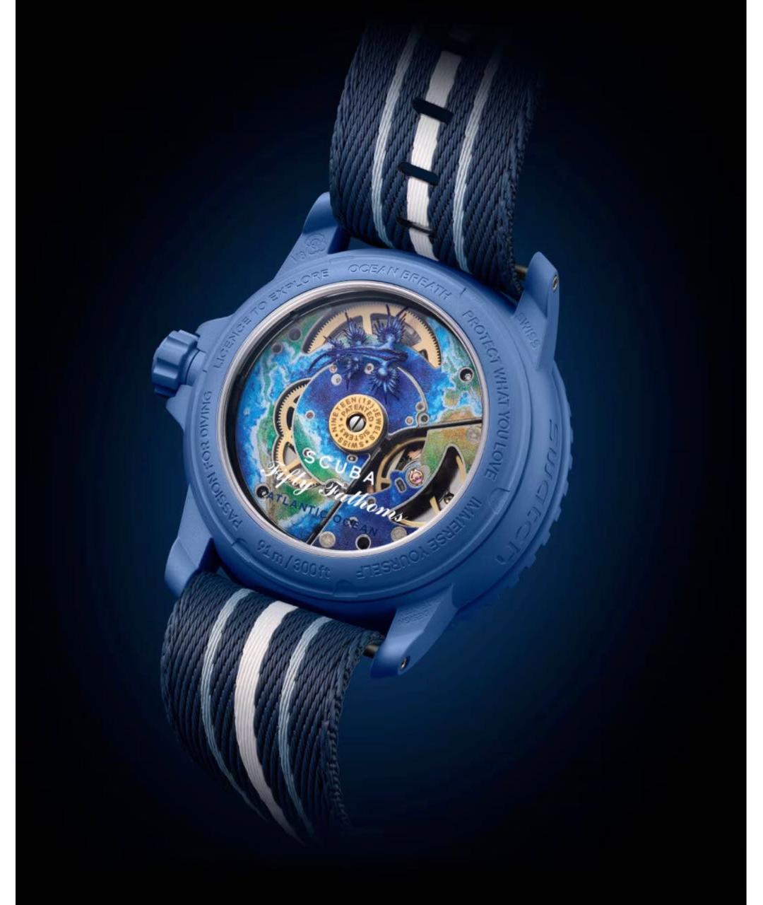 Blancpain Синие керамические часы, фото 2