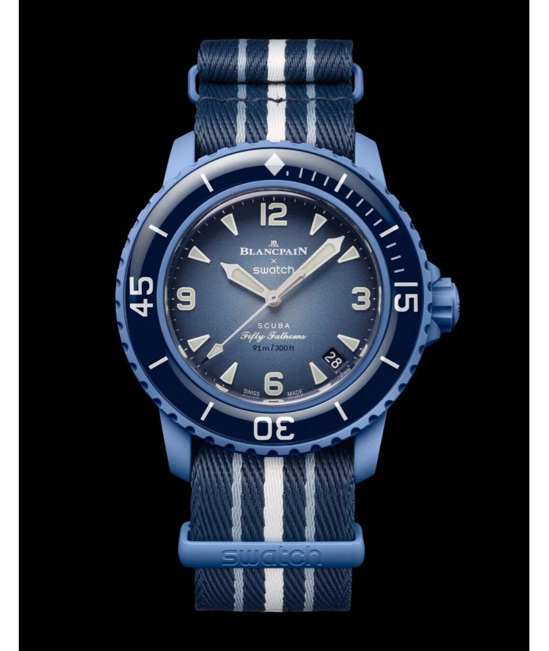 Blancpain Синие керамические часы, фото 7