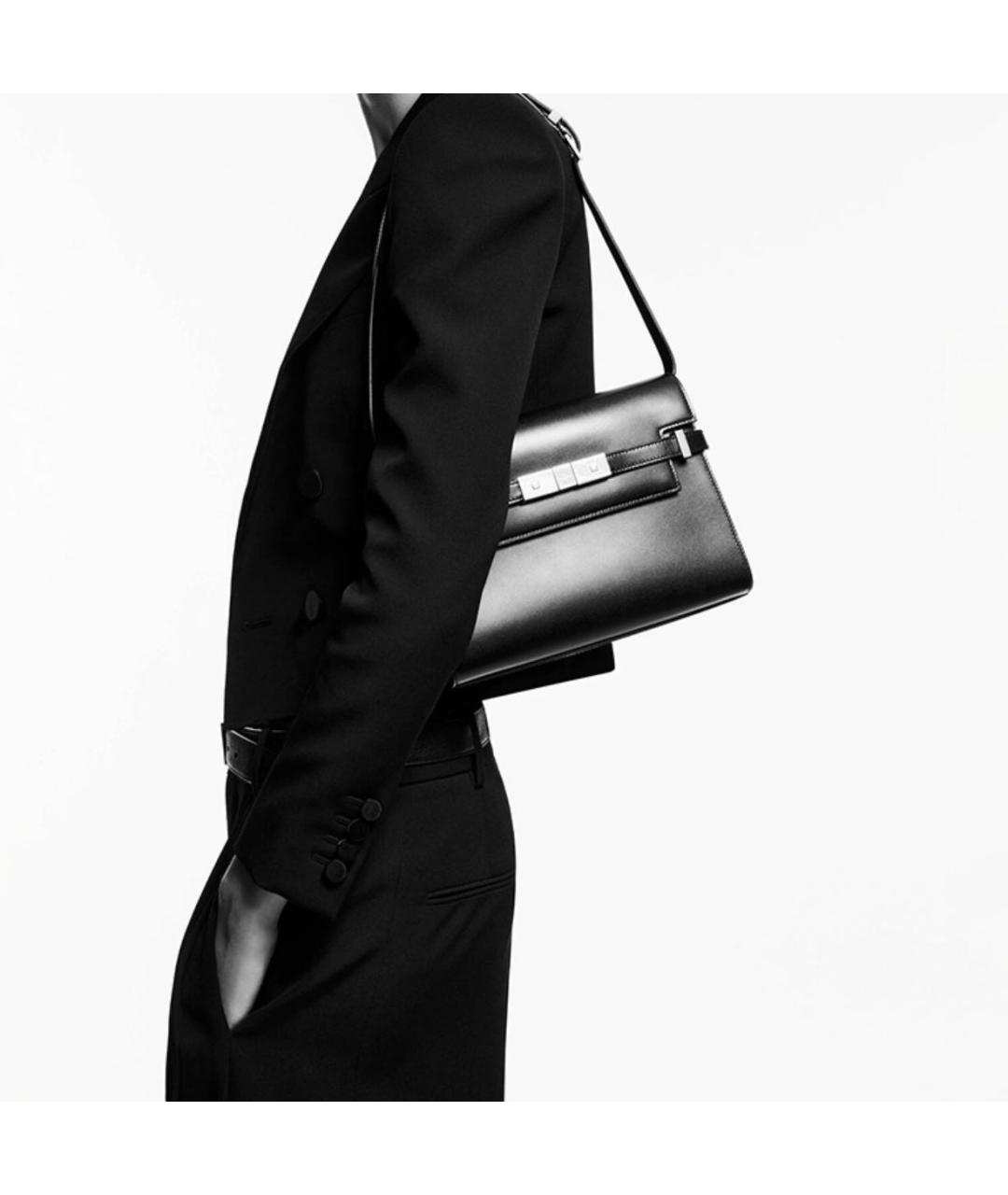 SAINT LAURENT Темно-синяя кожаная сумка через плечо, фото 5