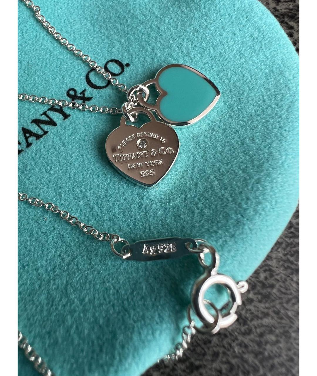 TIFFANY&CO Бирюзовая серебряная подвеска, фото 4