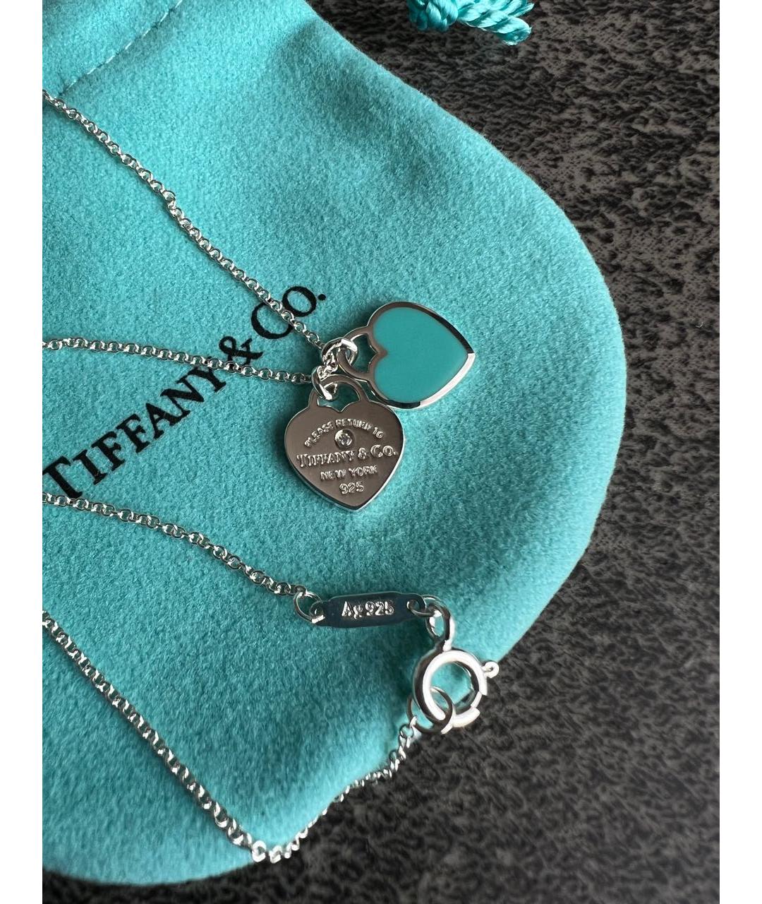 TIFFANY&CO Бирюзовая серебряная подвеска, фото 3