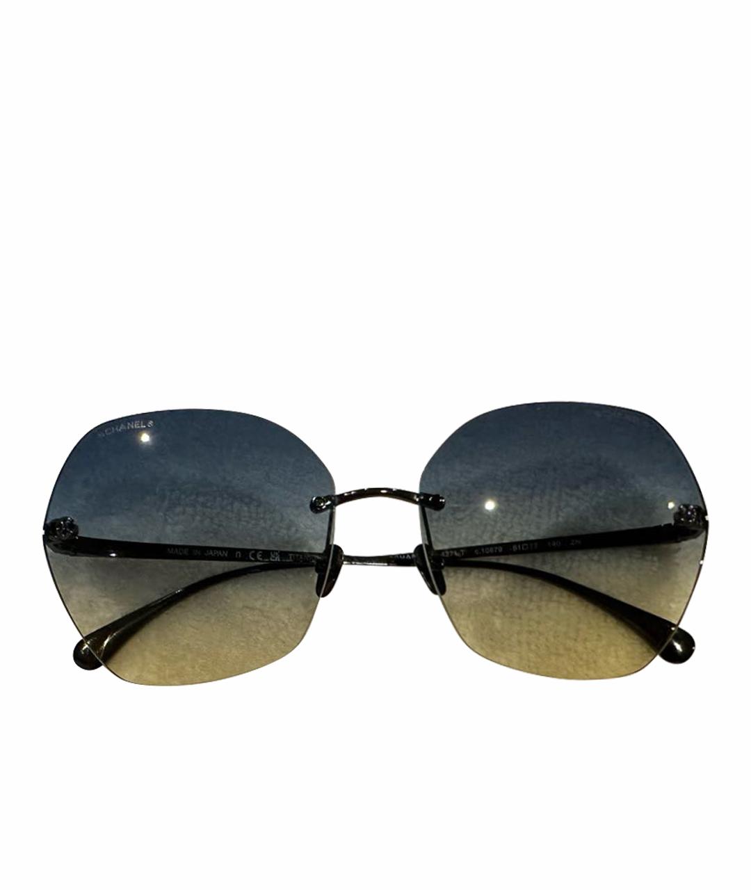 CHANEL PRE-OWNED Синие солнцезащитные очки, фото 1