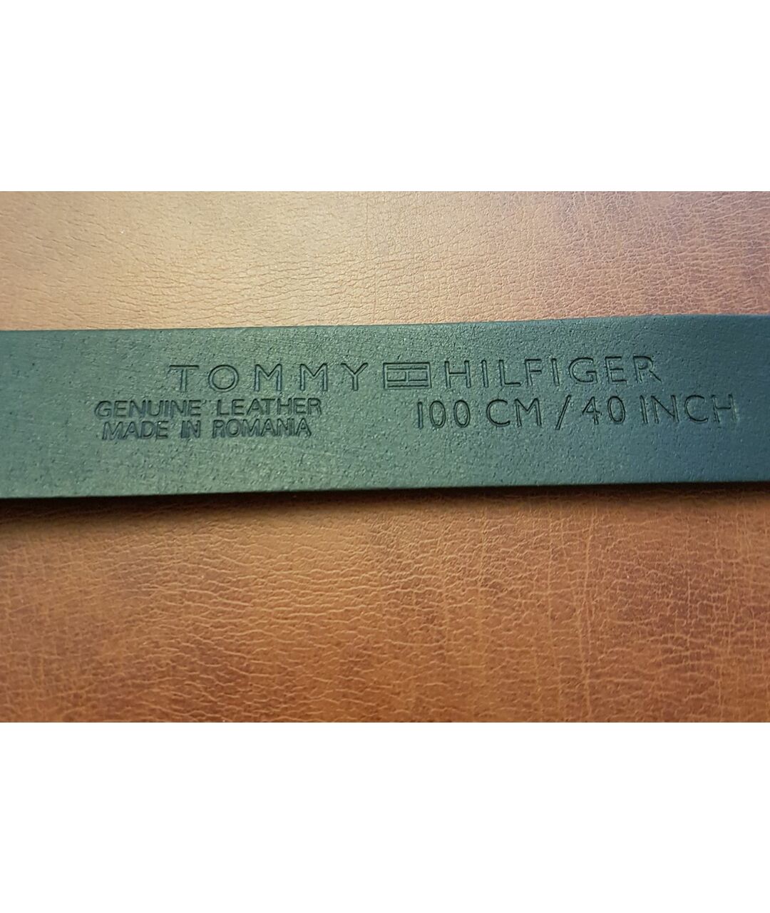 TOMMY HILFIGER Черный кожаный ремень, фото 5