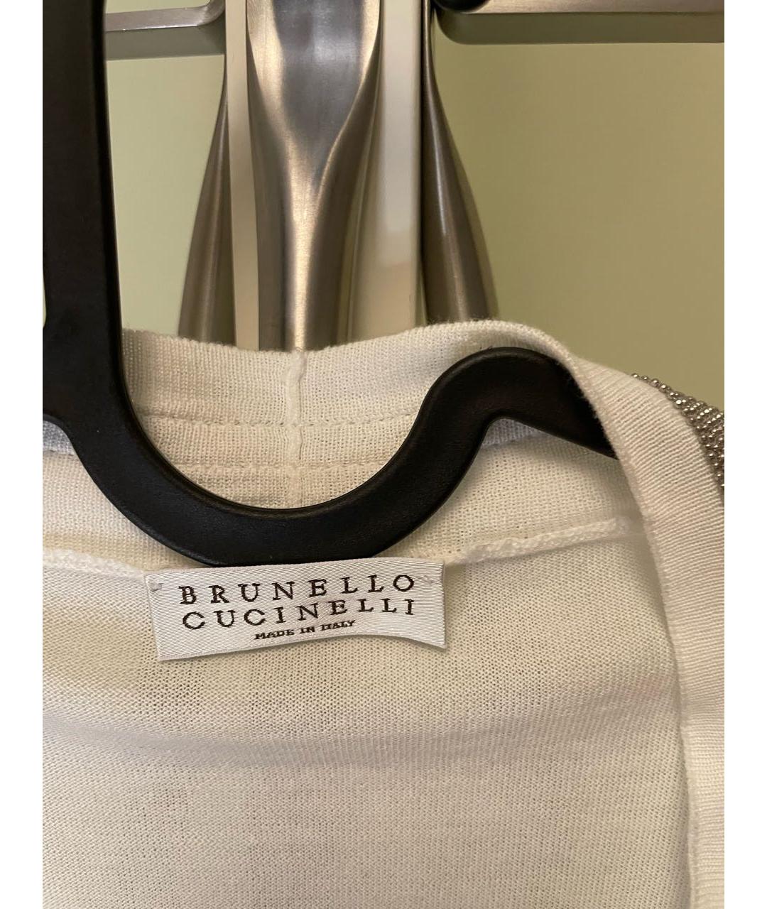 BRUNELLO CUCINELLI Белый хлопковый кардиган, фото 4