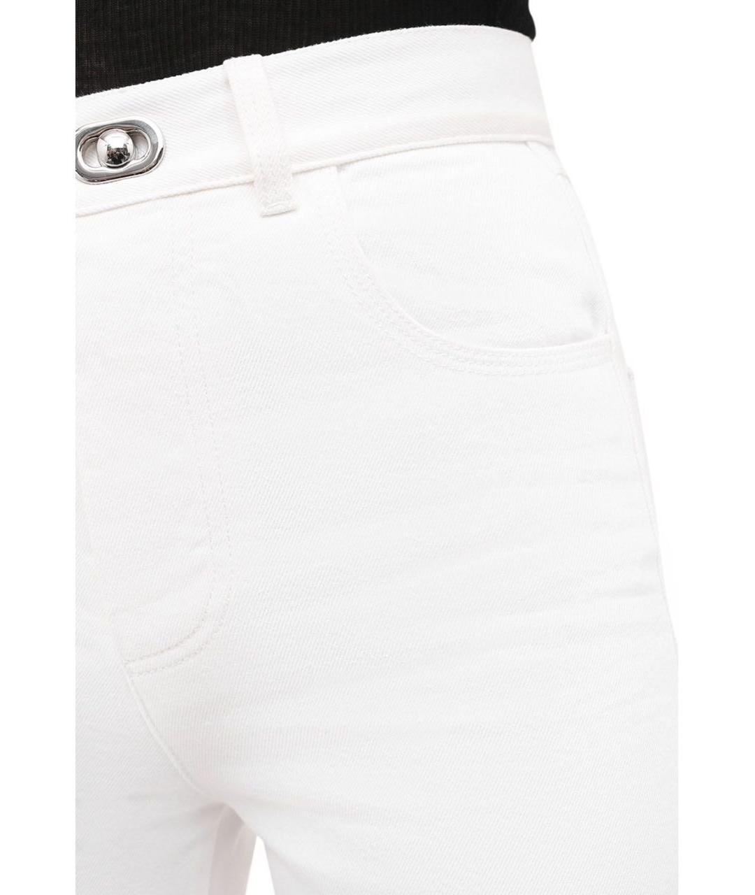 BOTTEGA VENETA Белые хлопковые джинсы клеш, фото 3