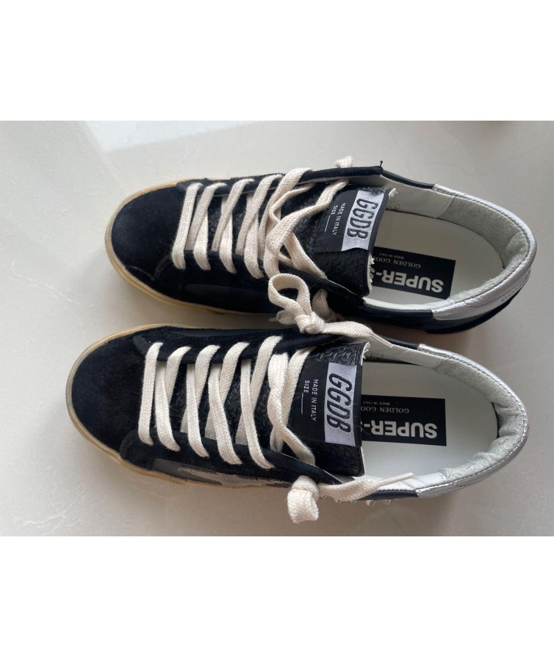 GOLDEN GOOSE DELUXE BRAND Черные кожаные кеды, фото 3