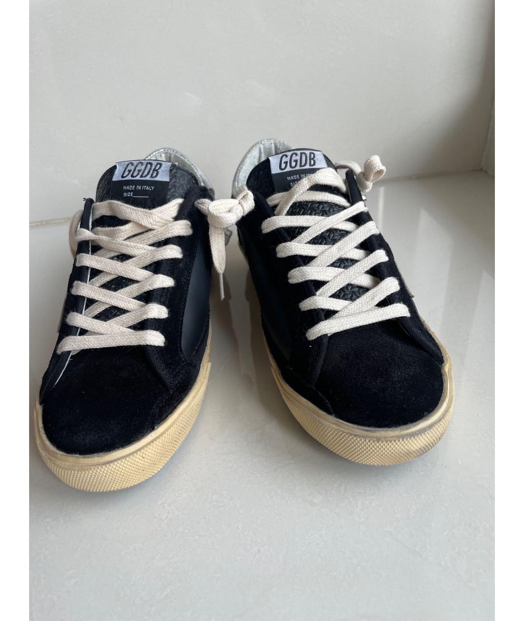 GOLDEN GOOSE DELUXE BRAND Черные кожаные кеды, фото 2