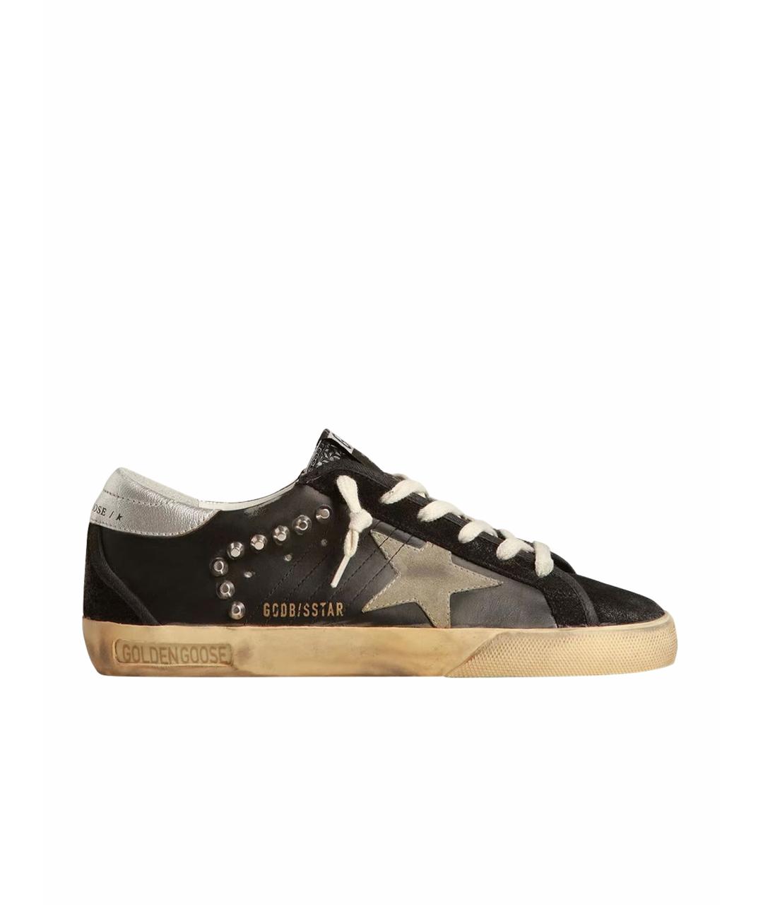 GOLDEN GOOSE DELUXE BRAND Черные кожаные кеды, фото 1