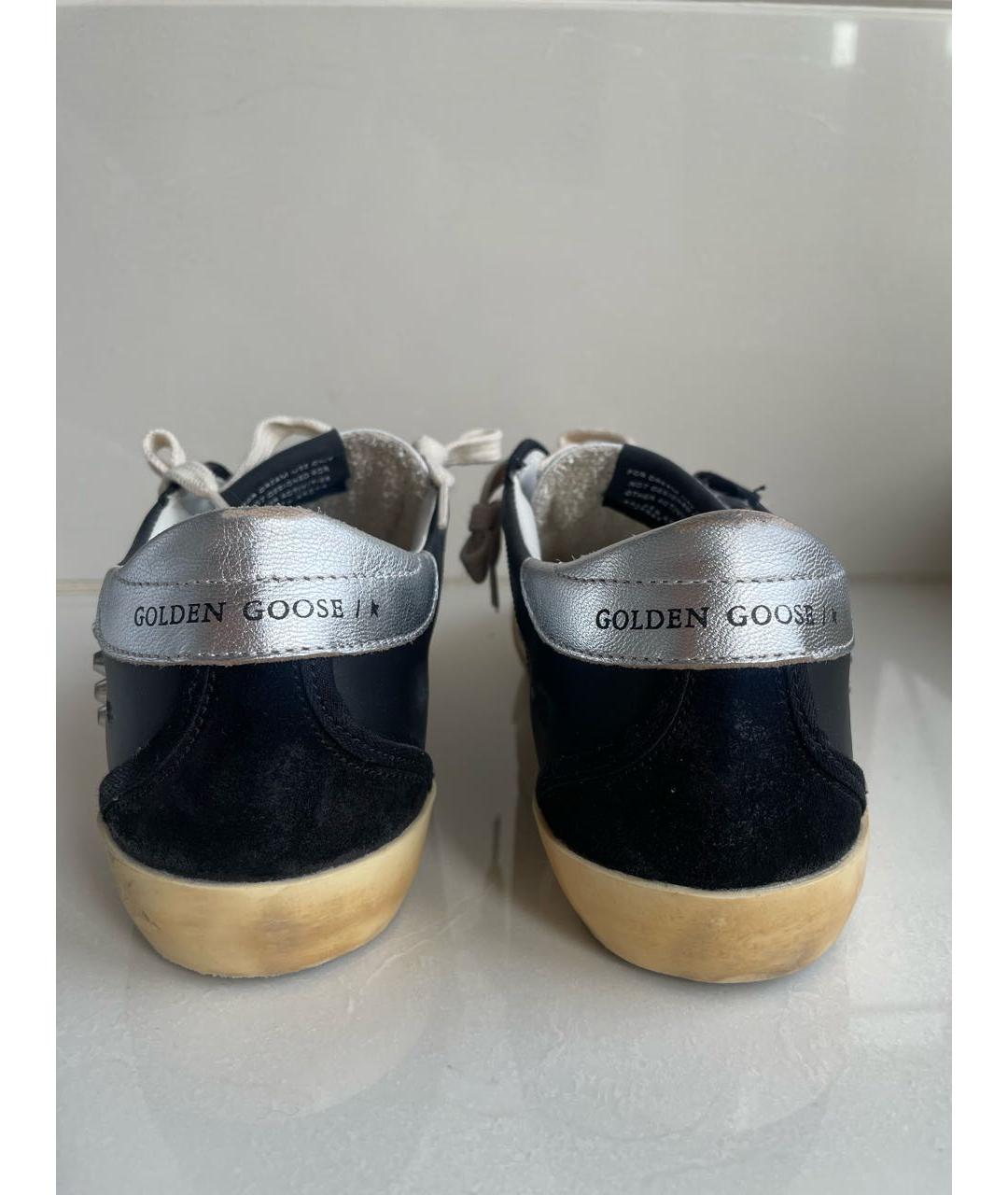GOLDEN GOOSE DELUXE BRAND Черные кожаные кеды, фото 4