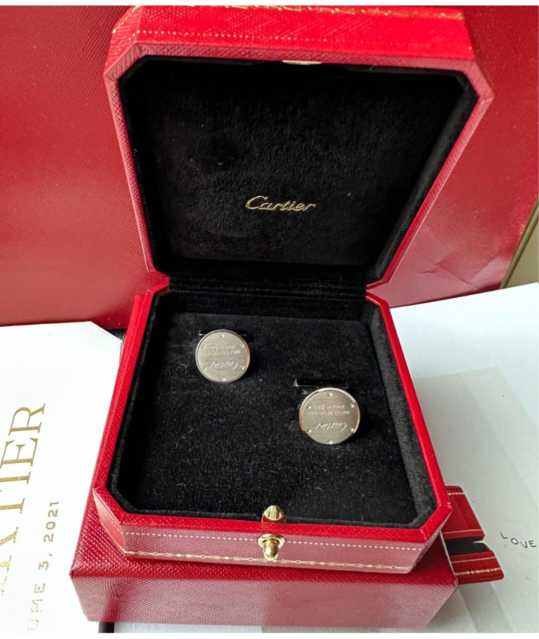 CARTIER Серебряные серебряные запонки, фото 3