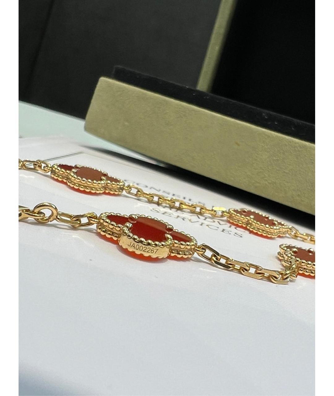 VAN CLEEF & ARPELS Бордовый браслет из розового золота, фото 4