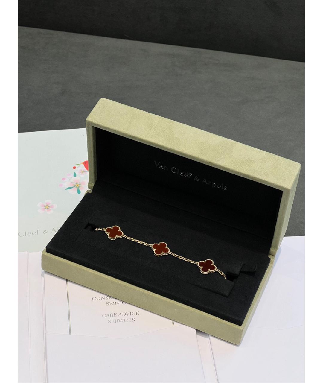 VAN CLEEF & ARPELS Бордовый браслет из розового золота, фото 2