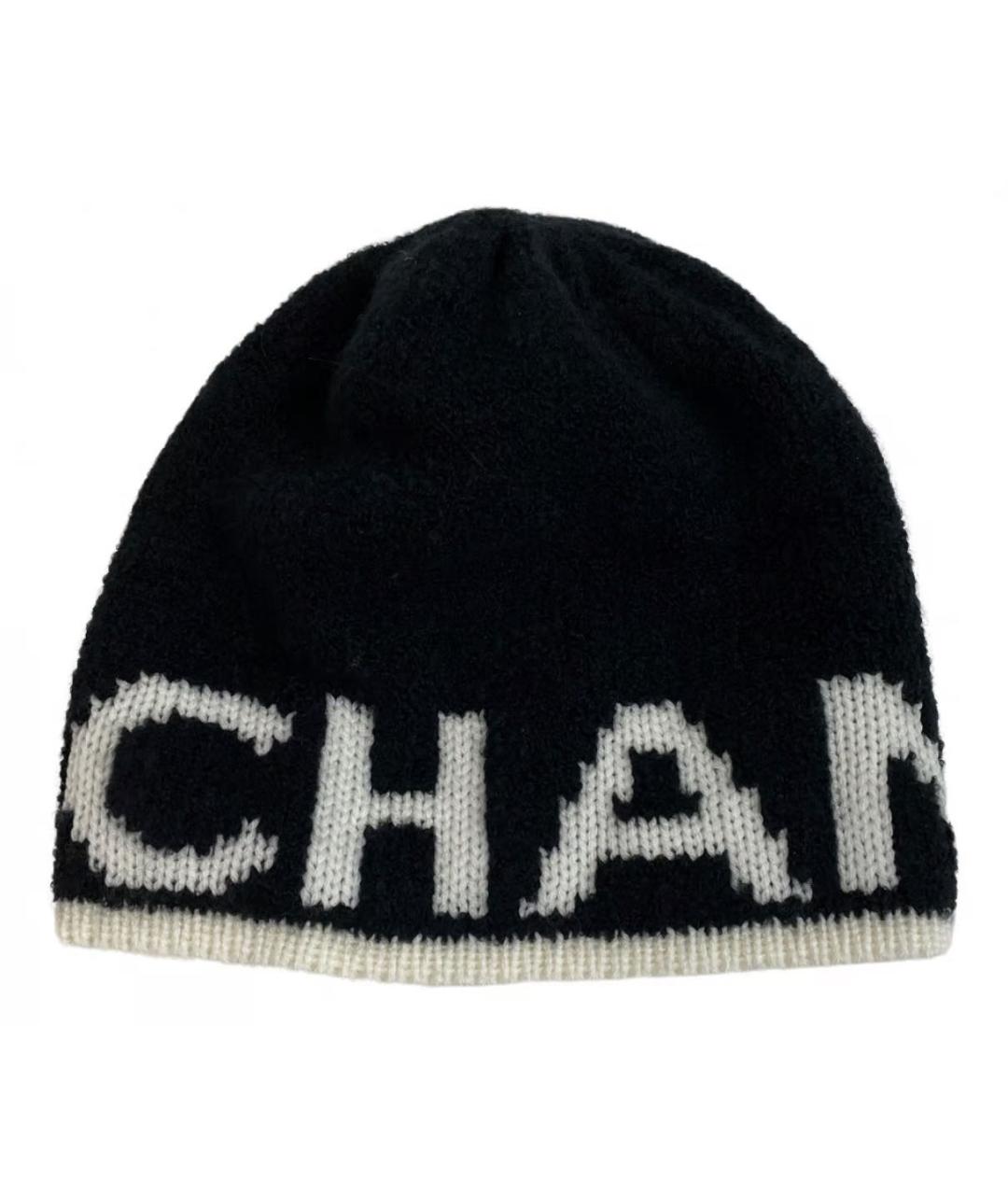 CHANEL PRE-OWNED Черная кашемировая шапка, фото 5