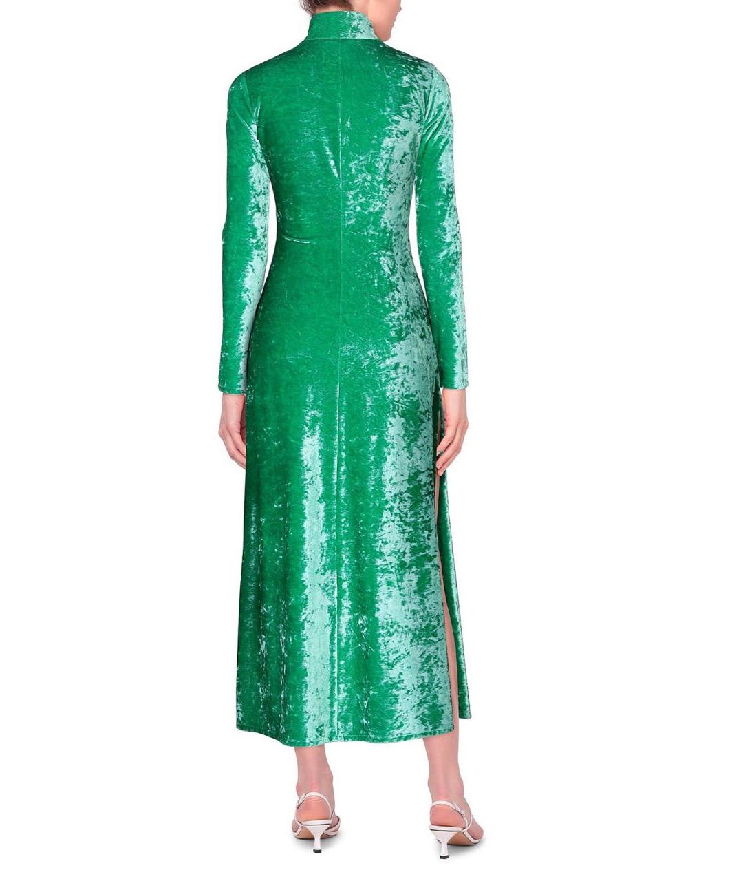 THE ATTICO Зеленые вискозное коктейльное платье, фото 3