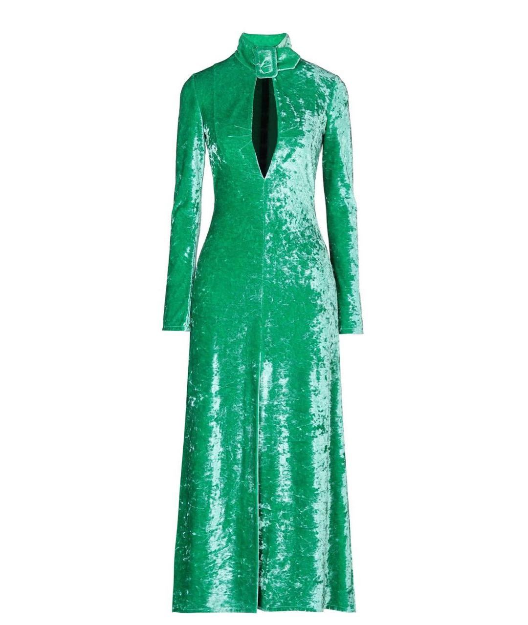 THE ATTICO Зеленые вискозное коктейльное платье, фото 7