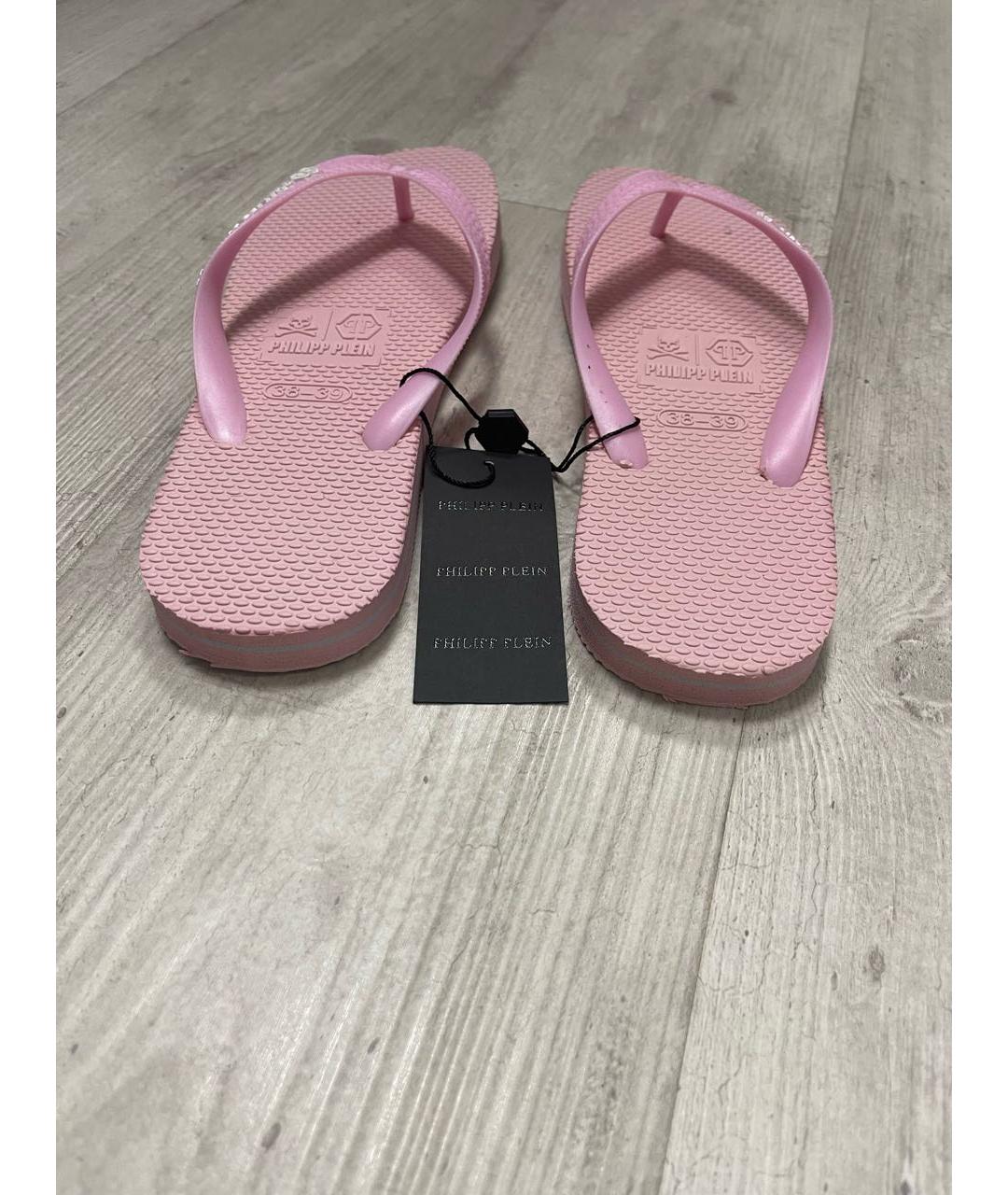 PHILIPP PLEIN Розовые шлепанцы, фото 4