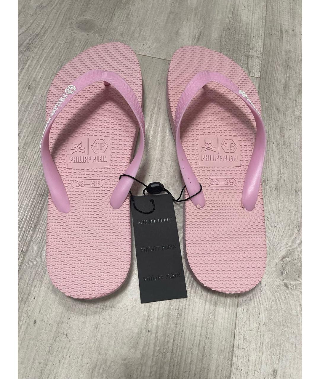 PHILIPP PLEIN Розовые шлепанцы, фото 3