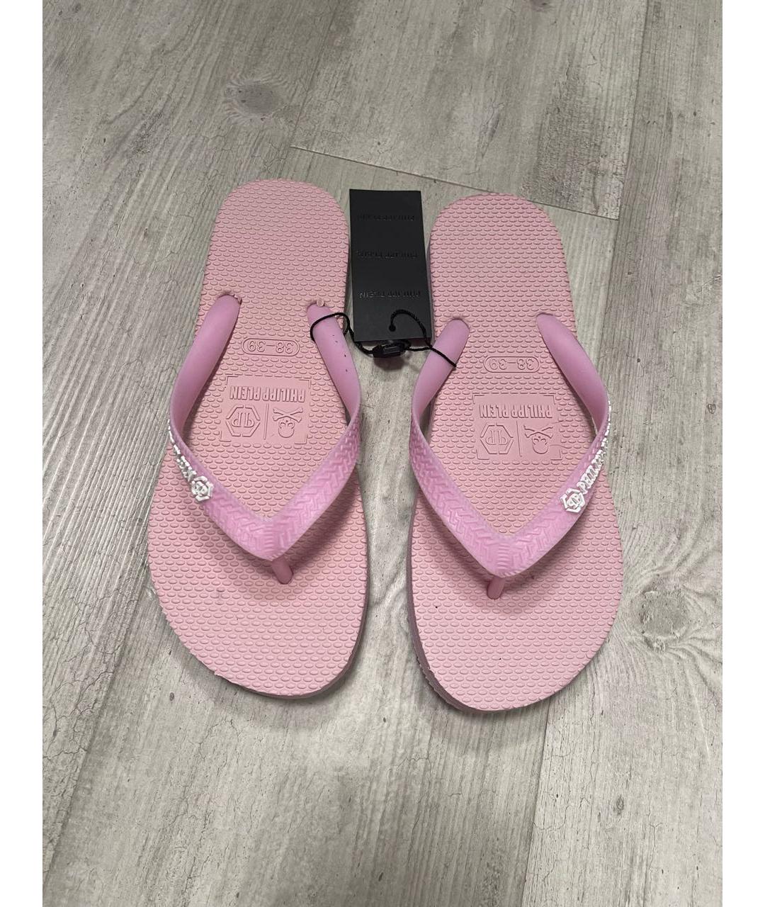 PHILIPP PLEIN Розовые шлепанцы, фото 2